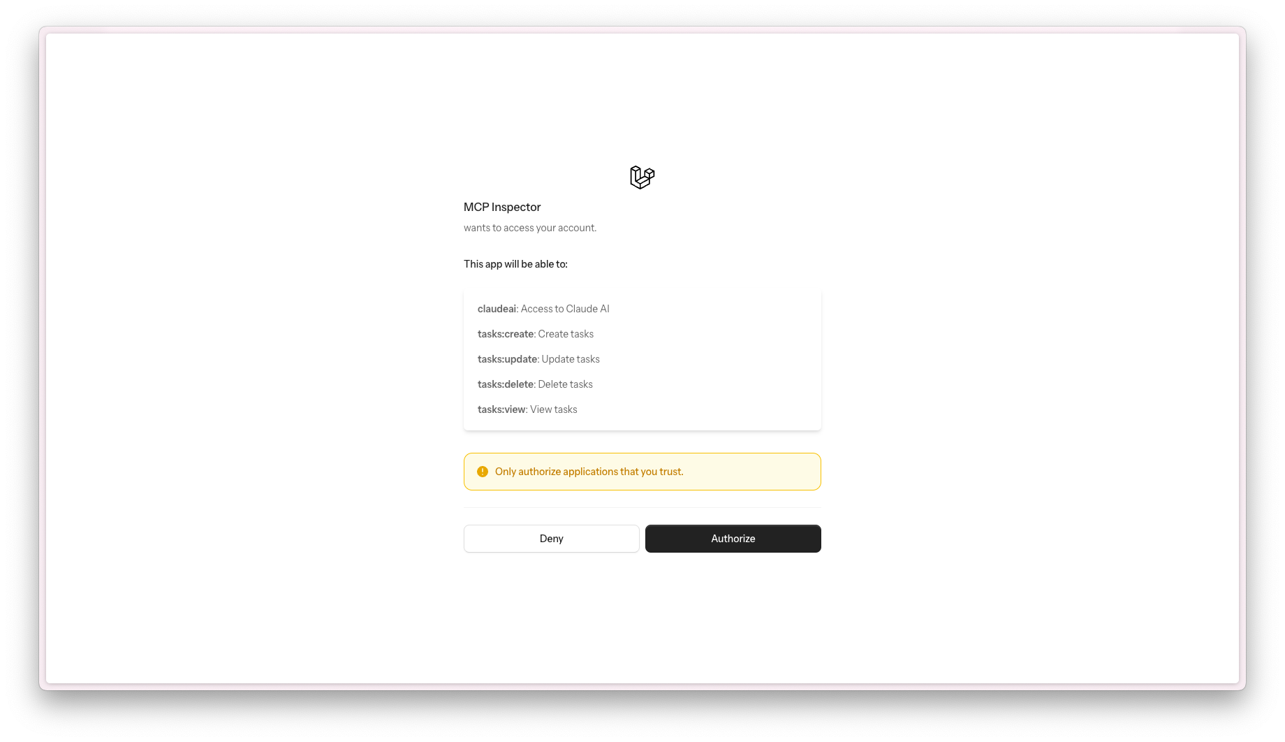 MCP Inspector Auth