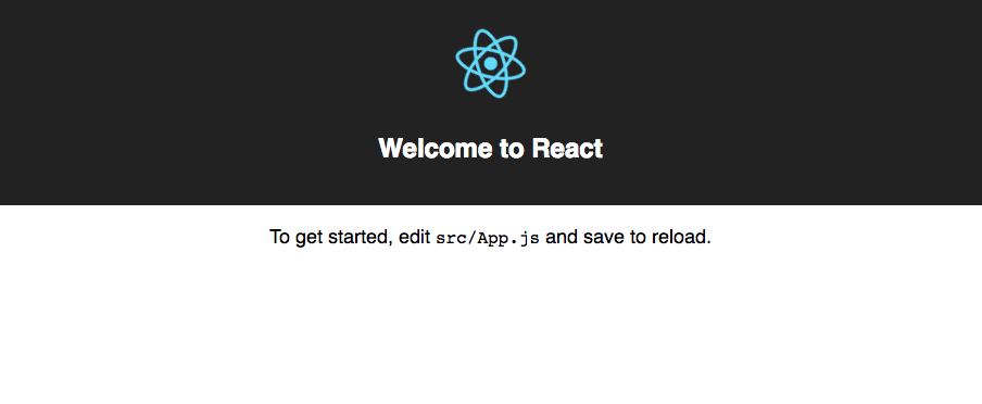 Create React App default screen