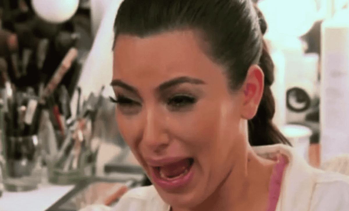Kim Kardashian crying