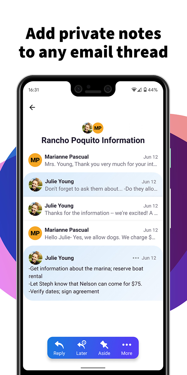private notes example