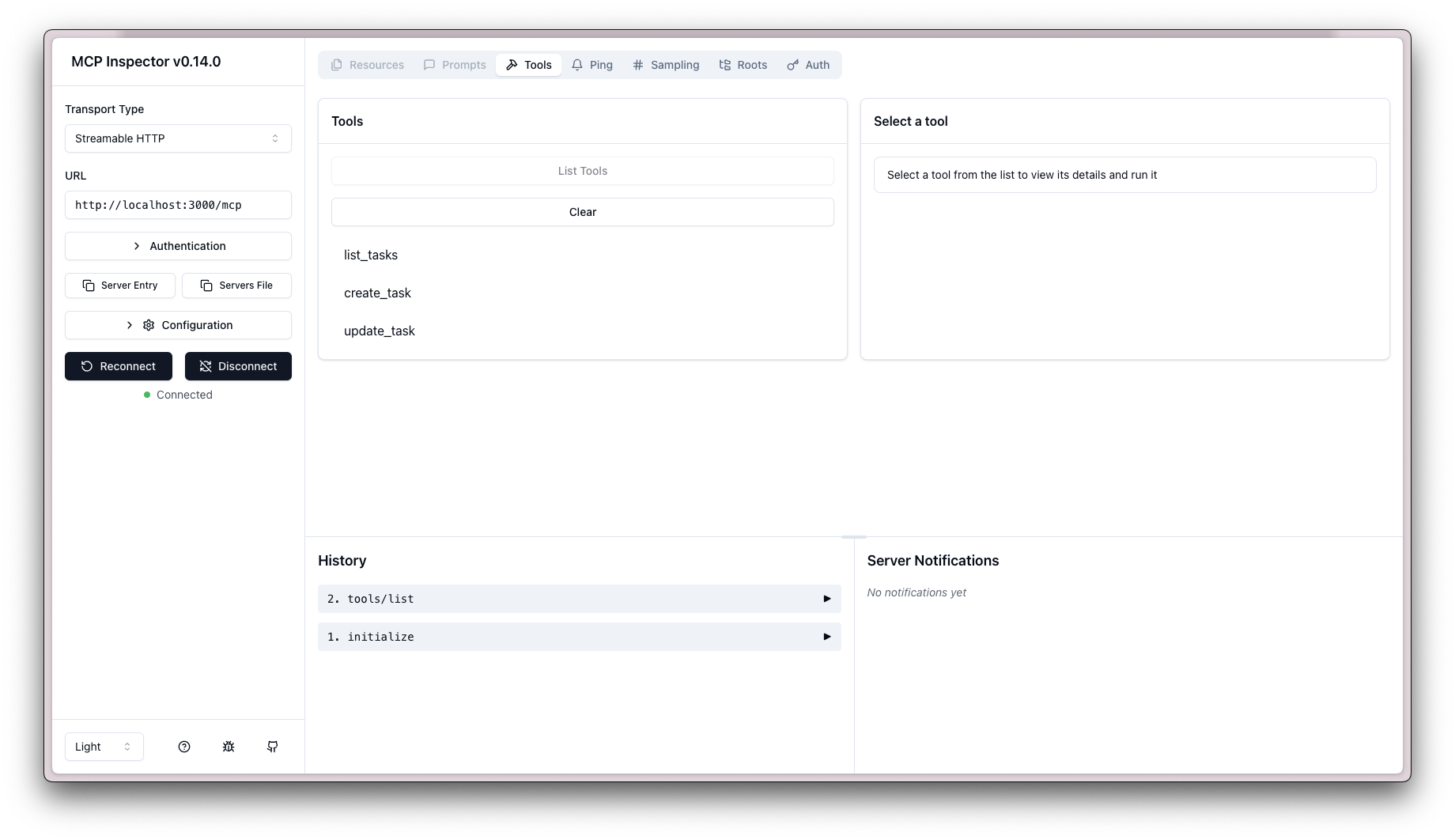 MCP Inspector Tools