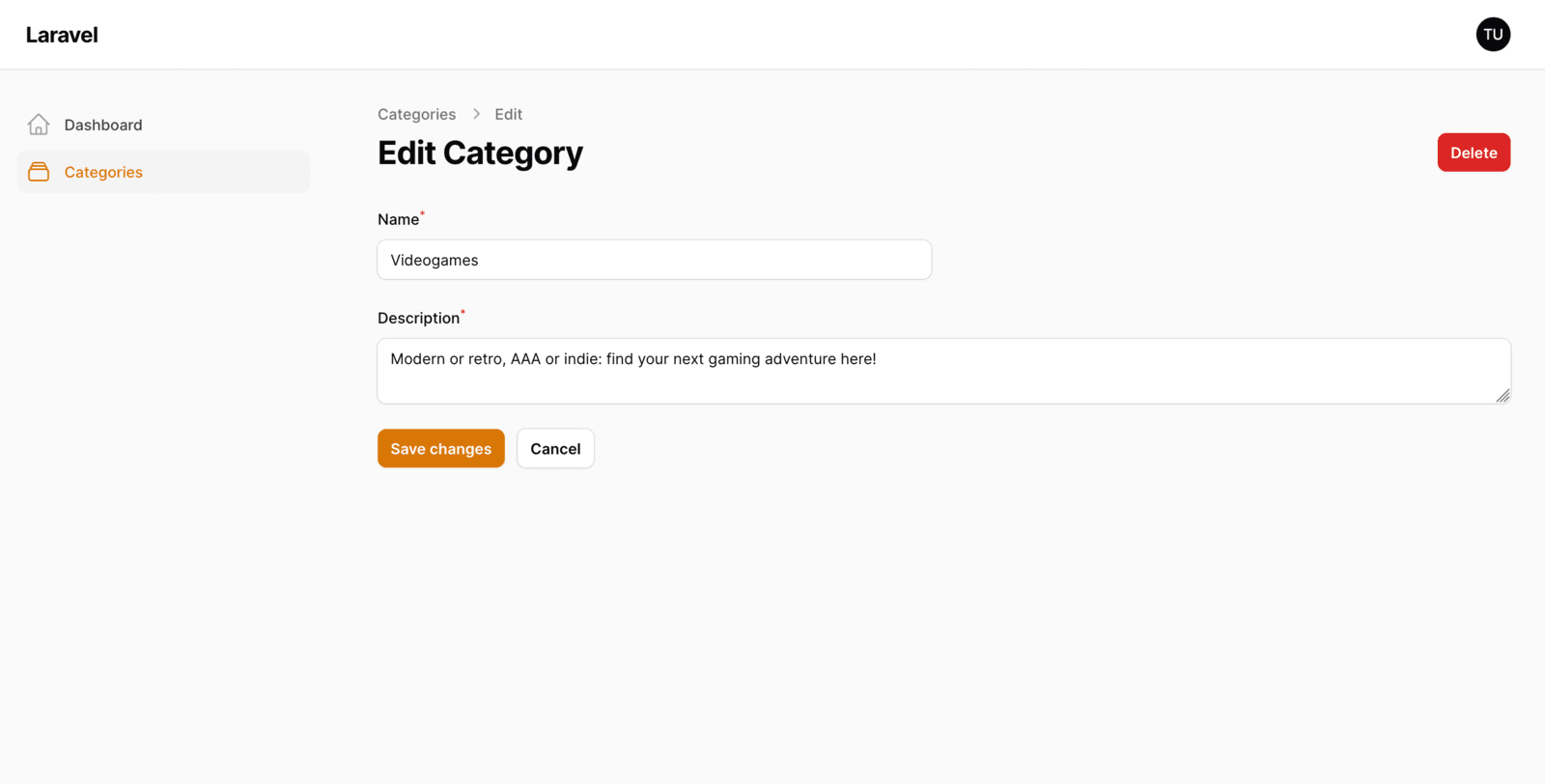 Filament Edit Category