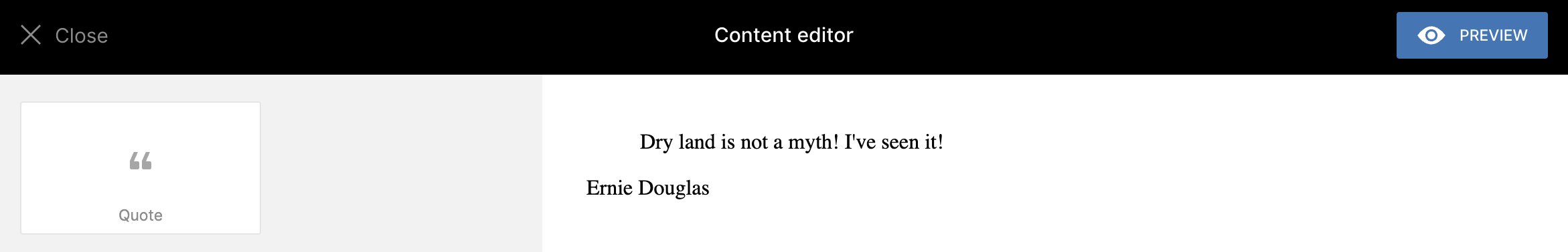 First quote in the block editor