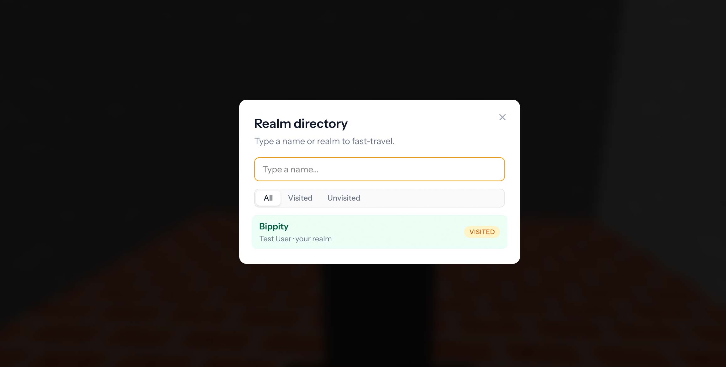The public-world directory inside the Puzzle Realm.